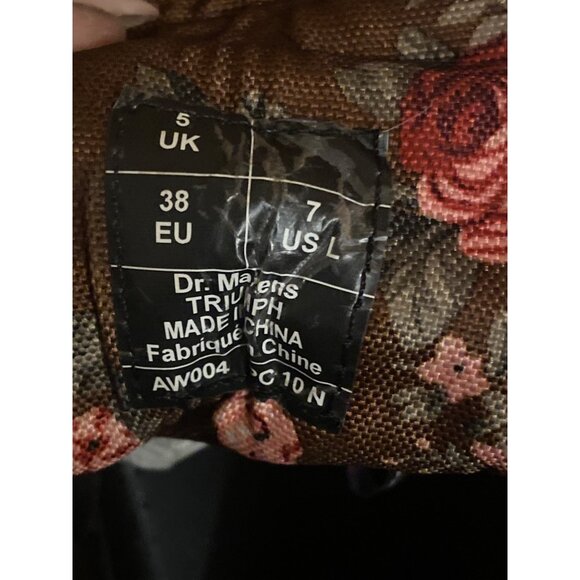 Dr Martens Triumph 1914 Brown Leather Floral Fold-Over Boots 14 Eyelet Women’s 7 - Picture 12 of 16